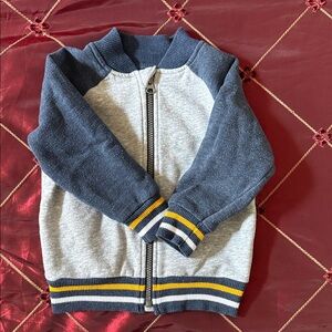Kids' Blue and Gray Varsity Zip-Up Jacket